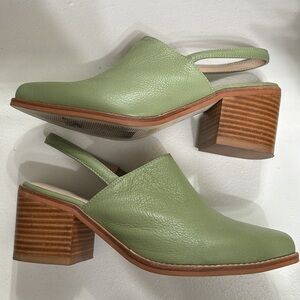 Intentionally Blank Spring Green Mules size 9